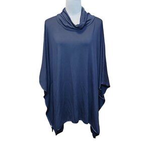 Lou & Grey Mock Neck Poncho Cape Shawl Womens XS/S Corpcore Chic Elegant Soft